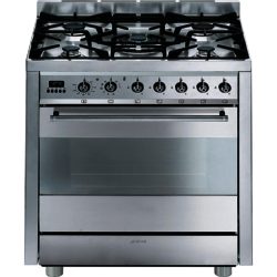 Smeg C7GPX8 Symphony 70cm Dual Cavity Duel Fuel Pyro Range Cooker in Stainless Steel